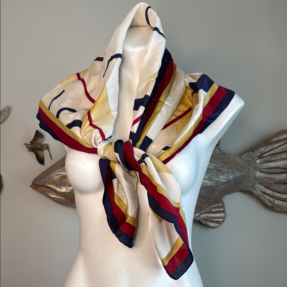 Wm Chelsea Ltd. Silk Large Scarf EUC